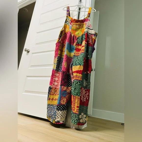 Colorful Patchwork Jumpsuit Kantha Bae - Picture 2 of 12